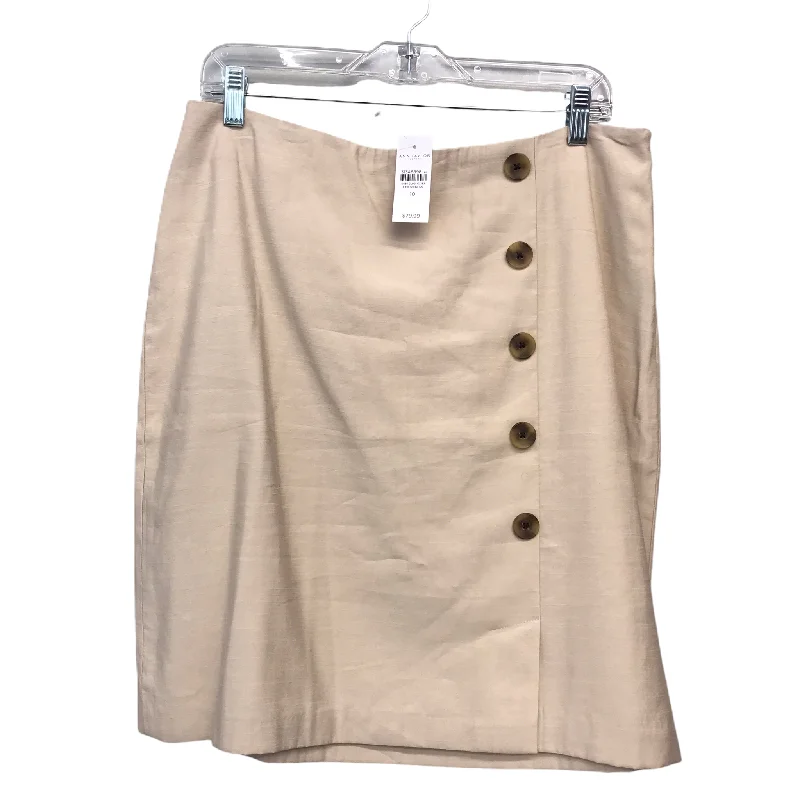 Stretch skirts for curvy figure flattery -Skirt Midi By Ann Taylor In Tan, Size: 10