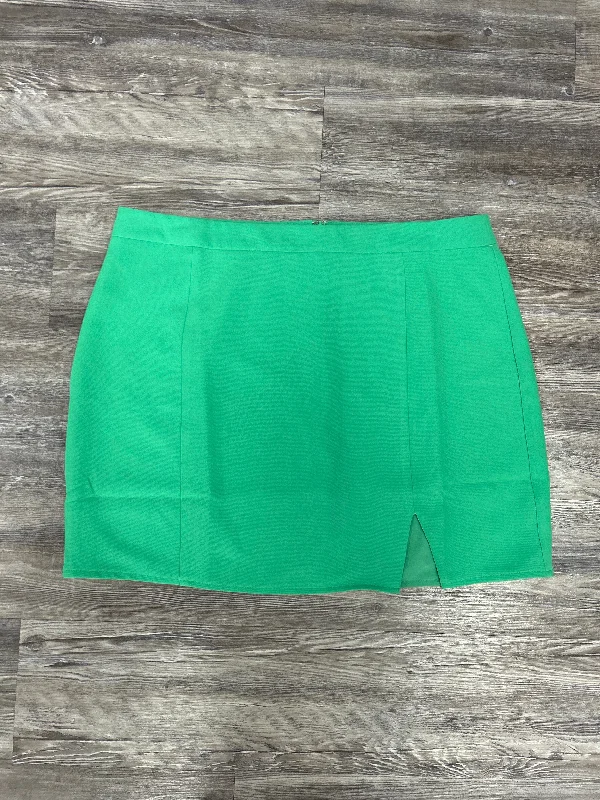 Trendy skirts with asymmetrical hem lines -Skirt Mini & Short By Showpo  In Green, Size: 14