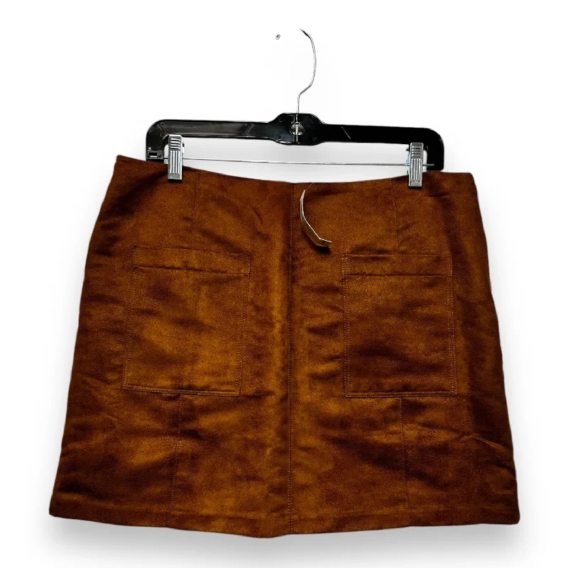 Stretchy mini skirts for flexible movement -Skirt Mini & Short By Old Navy In Bronze, Size: 10