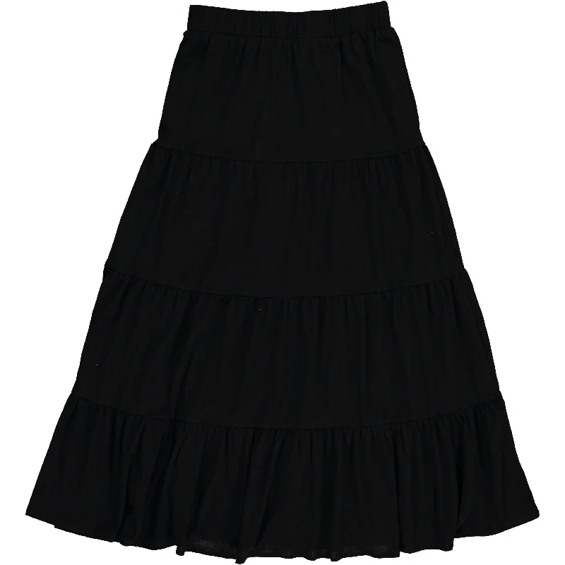 Affordable skirts for simple daily outfits -Girls Four Layer Midi Skirt