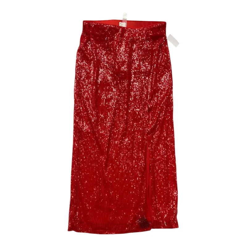 Flowy floral skirts for springtime elegance -Skirt Maxi By A New Day In Red, Size: S