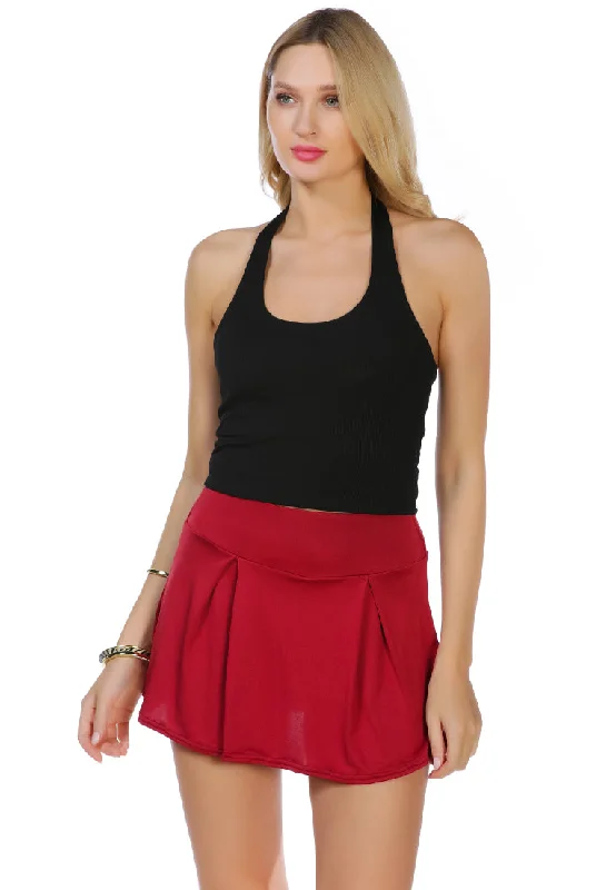 Two-tone bodycon dress for women with contrasting colors and bold design -knitted a line mini skirt