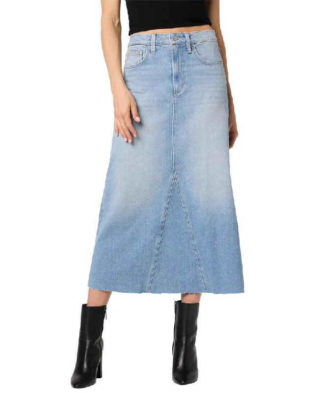 Faux leather bodycon dress for women with edgy finish and modern vibe -JOE'S Jeans Denim Maxi Skirt