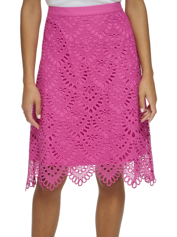 Womens Lace Midi Skirt