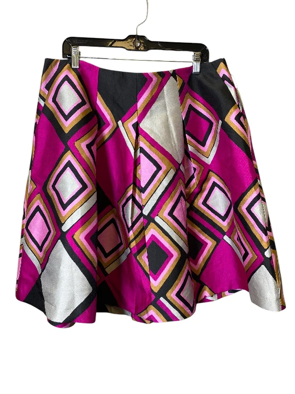 Luxury maxi skirts for dramatic flair -Skirt Midi By Lane Bryant In Pink & Purple, Size: 18