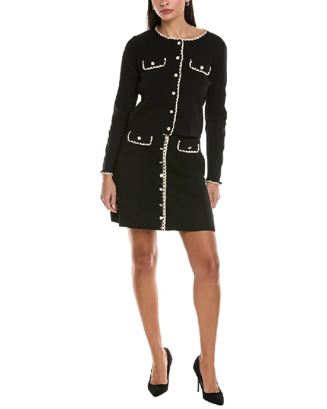 Chic bodycon dress for women with minimalistic design and sleek silhouette -ANNA KAY Melodie 2pc Cardigan & Skirt Set