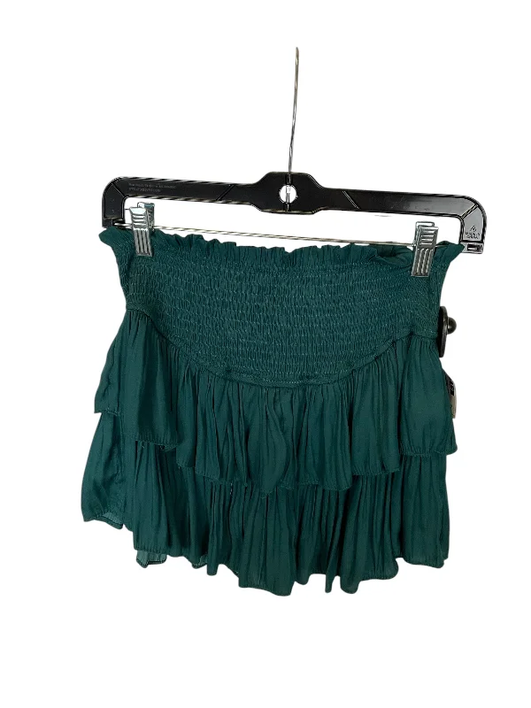 Affordable denim skirts for everyday cool -Skirt Mini & Short By Mustard Seed In Green, Size: S