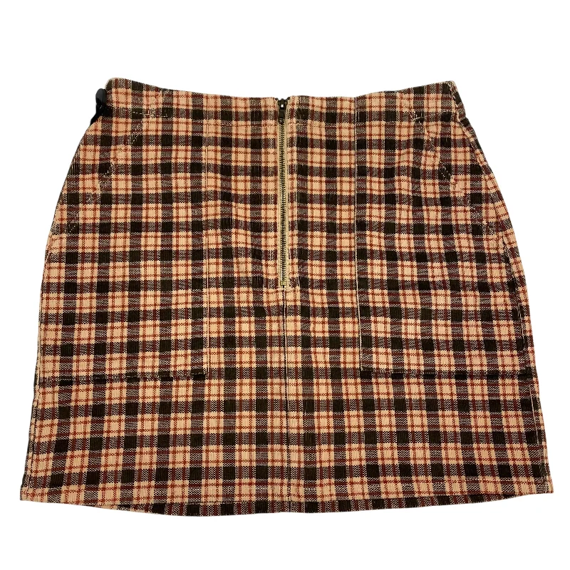 A-line skirts with flared hem elegance -Skirt Mini & Short By Wild Fable In Brown & Tan, Size: L