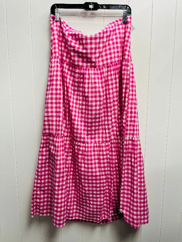 Lightweight skirts with airy fabric weave -Skirt Maxi By J. Crew In Pink & White, Size: Xl