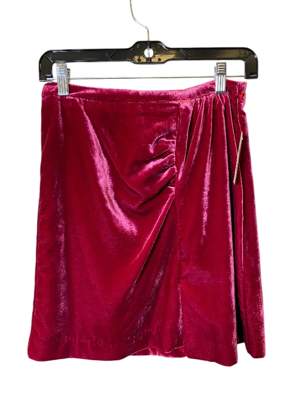 Designer mini skirts for high-end appeal -Skirt Midi By Anthropologie In Red, Size: 0