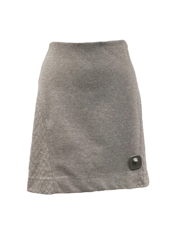 Bold leather skirts for daring fashion statements -Skirt Midi By Simply Vera In Grey, Size: M