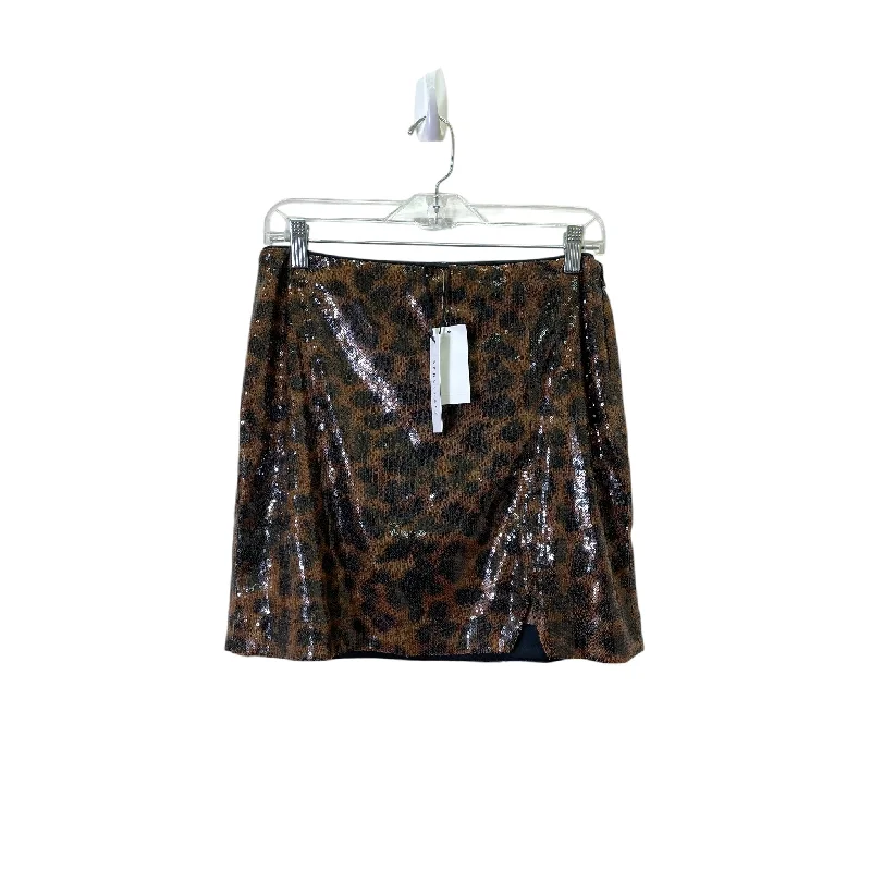 Patterned skirts with bold stripe accents -Skirt Mini & Short By Sanctuary In Animal Print, Size:10