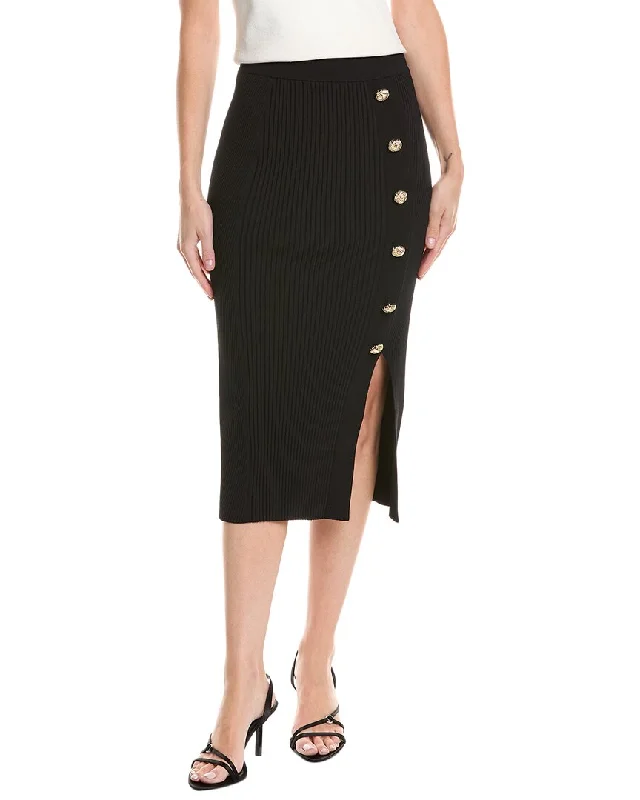 Long-sleeve bodycon dress for women with elegant design and sophisticated look -Ted Baker Ribbed Biker Skirt