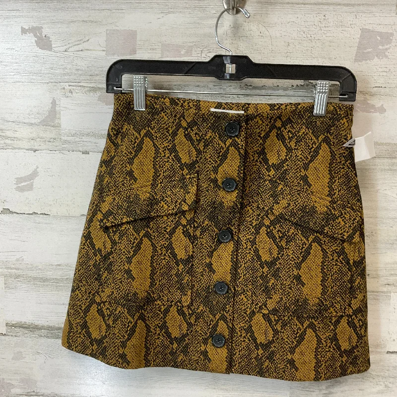 Soft skirts with gentle fabric drape -Skirt Mini & Short By Joie In Snakeskin Print, Size: 4