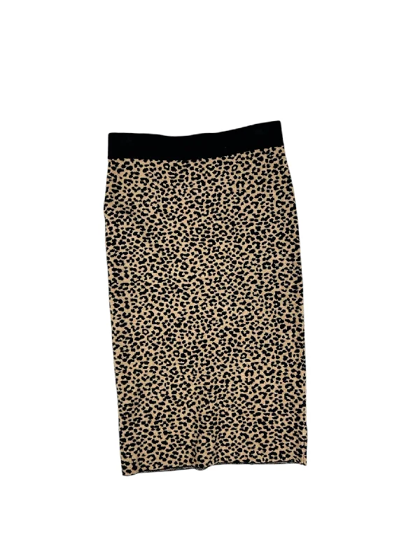 Classic black pencil skirts for office chic -Skirt Maxi By Ann Taylor In Animal Print, Size: M