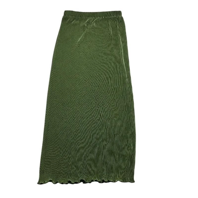 High-waisted skirts for slimming chic style -Skirt Midi By Shein In Green, Size: S