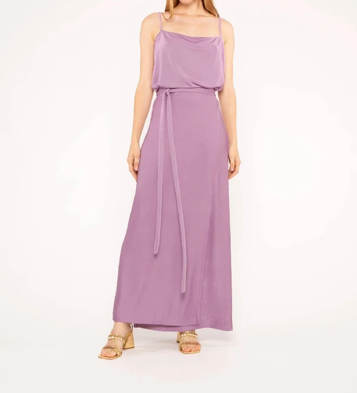 V-neck bodycon dress for women with flattering neckline and figure-enhancing fit -Slinky Wrap Skirt In Lavender