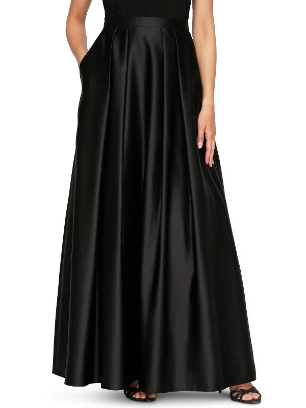 Petites Womens Ball Gown Evening Maxi Skirt