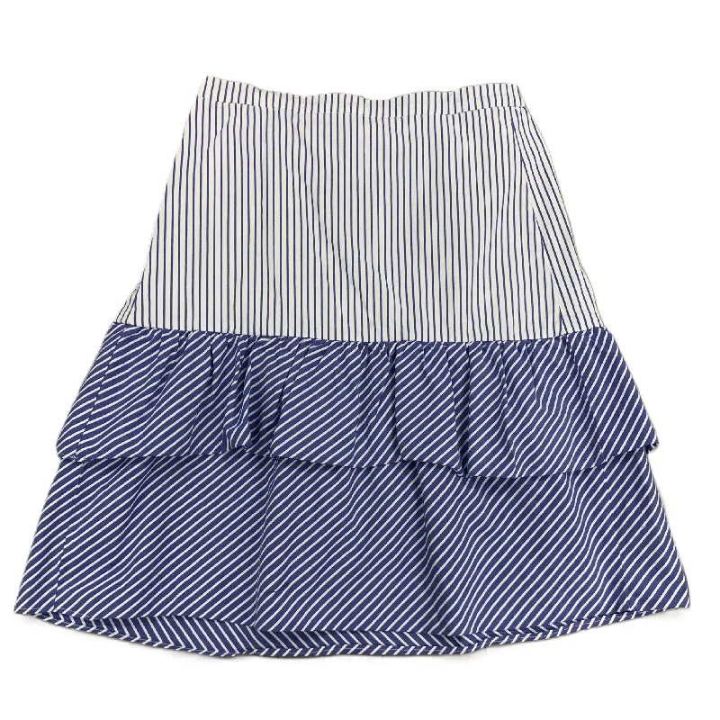 Affordable denim skirts for everyday cool -Skirt Mini & Short By J. Crew In Striped Pattern, Size: 4