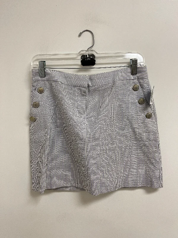 Bold skirts with metallic shimmer finish -Skirt Mini & Short By J. Crew In Black & White, Size: 2