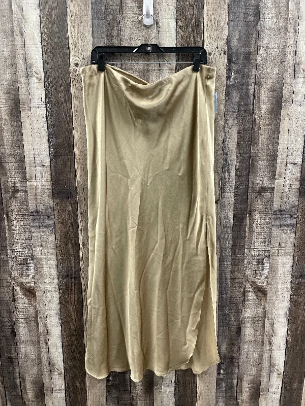 Durable skirts with reinforced seam strength -Skirt Maxi By Banana Republic In Gold, Size: Xl