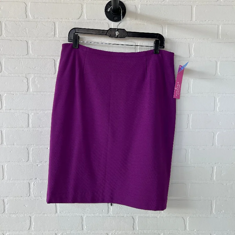 Pleated skirts with delicate pastel tones -Skirt Midi By Doncaster In Purple, Size: 10