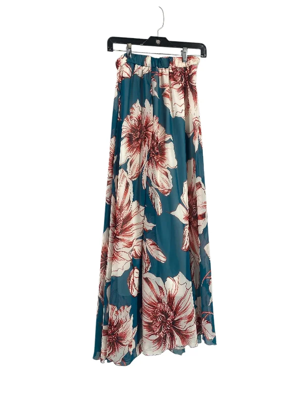 A-line skirts with flared hem elegance -Skirt Maxi By Clothes Mentor In Floral Print, Size: M