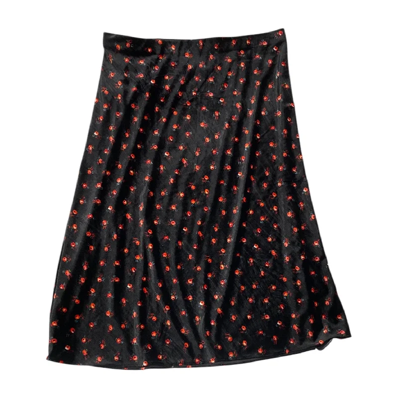 Soft linen skirts for gentle warm wear -Skirt Midi By Loft In Floral Print, Size: Xl