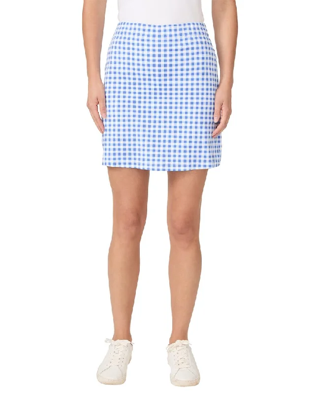 Sexy bodycon dress for women with figure-hugging silhouette and bold design -J.McLaughlin Midi Cabana Gingham Briana Skort