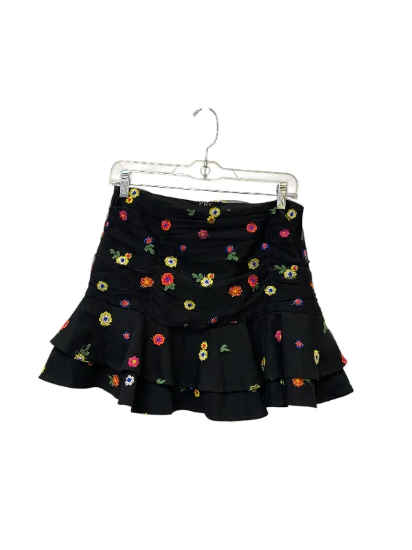 Flowy skirts for relaxed vacation wear -Skirt Mini & Short By Tcec In Black, Size: M