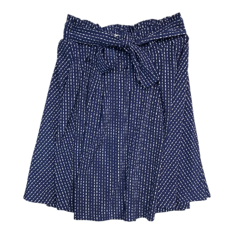 Durable skirts for active lifestyle needs -Skirt Midi By Joa In Blue & White, Size: M