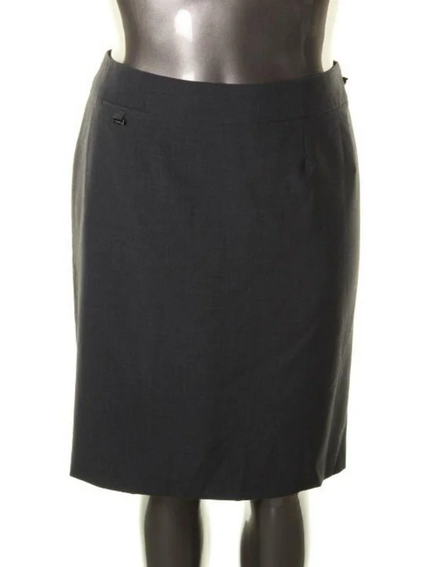 Designer bodycon dress for women with high-fashion elements and exclusive design -Womens Heathered Lined Pencil Skirt