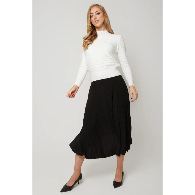 Durable skirts for long-lasting wardrobe staples -Women's Floaty Pleats Midi Skirt