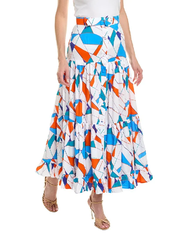 Paolita Ballet Mecanique Button Maxi Skirt