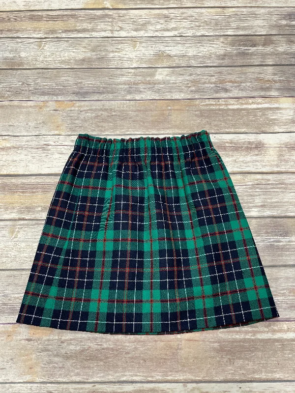 Stretchy mini skirts for flexible movement -Skirt Mini & Short By J. Crew In Plaid Pattern, Size: 0