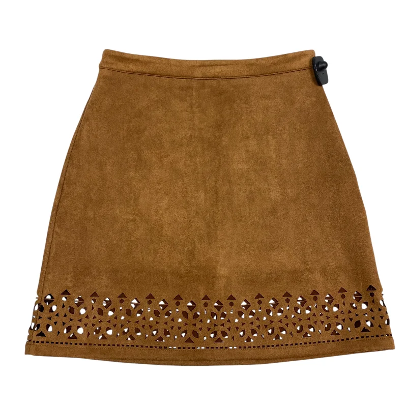 Cute mini skirts for fun party nights -Skirt Mini & Short By Mi Ami In Brown, Size: S