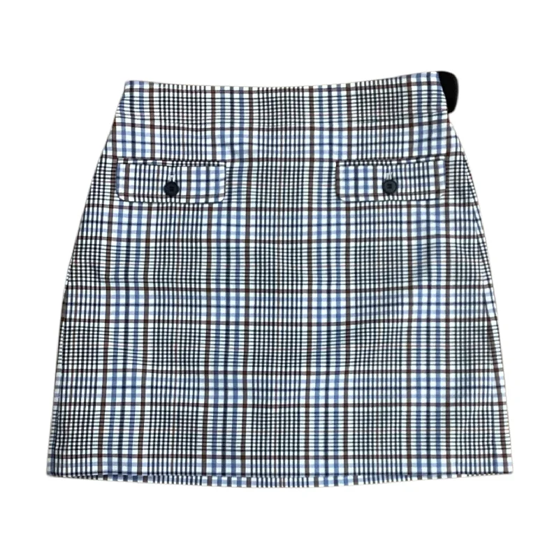 A-line midi skirts for balanced style -Skirt Mini & Short By Loft In Plaid Pattern, Size: 2