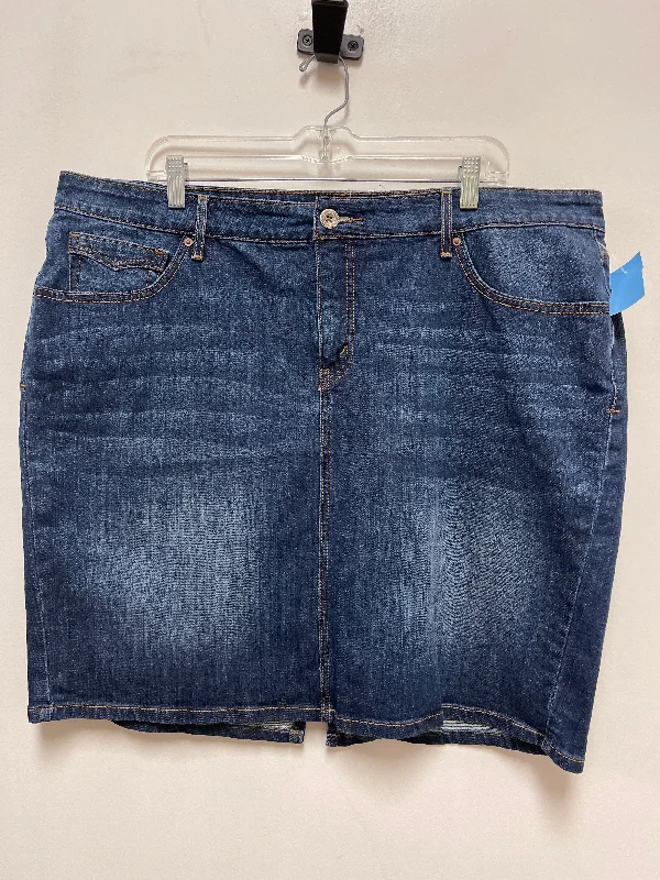 Soft skirts with plush cotton lining -Skirt Mini & Short By Levis In Blue Denim, Size: 20