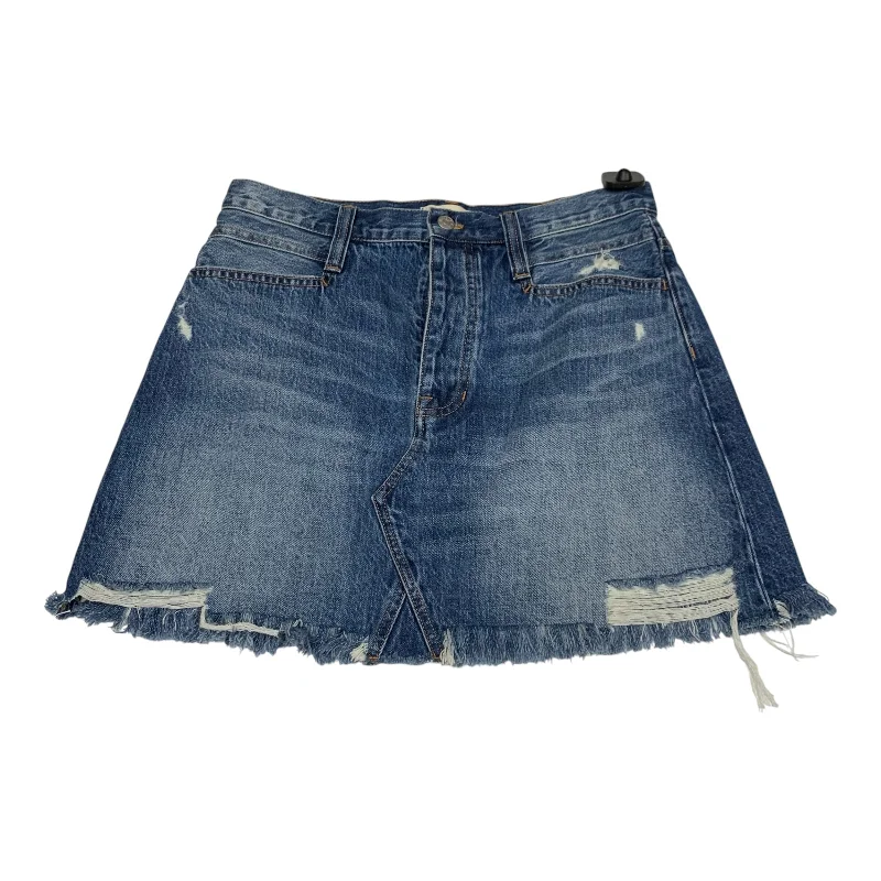 Trendy leather skirts for edgy modern looks -Skirt Mini & Short By Madewell In Blue Denim, Size: 10