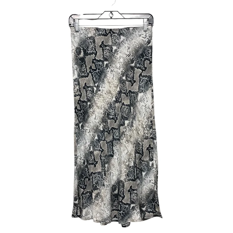 Trendy skirts with asymmetrical hem lines -Skirt Midi By Sanctuary In Snakeskin Print, Size:S