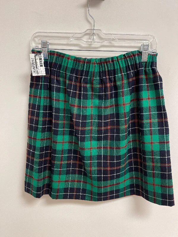 Pleated skirts with delicate pastel tones -Skirt Mini & Short By J. Crew In Plaid Pattern, Size: 2