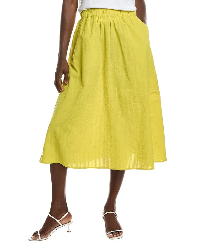 EILEEN FISHER Petite Ripple Pocket Midi Skirt