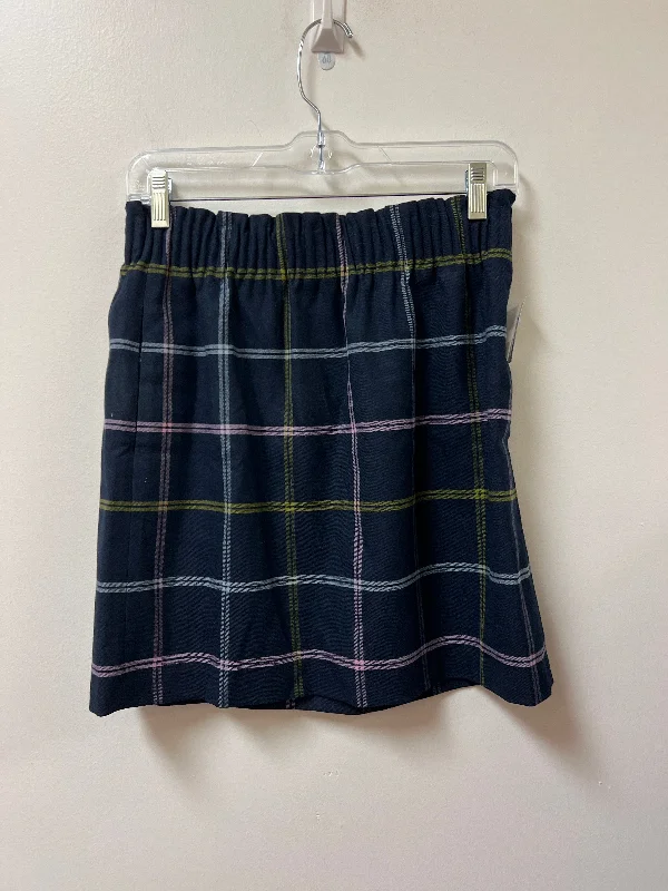 Soft linen skirts for gentle warm wear -Skirt Mini & Short By J. Crew In Navy, Size: 2