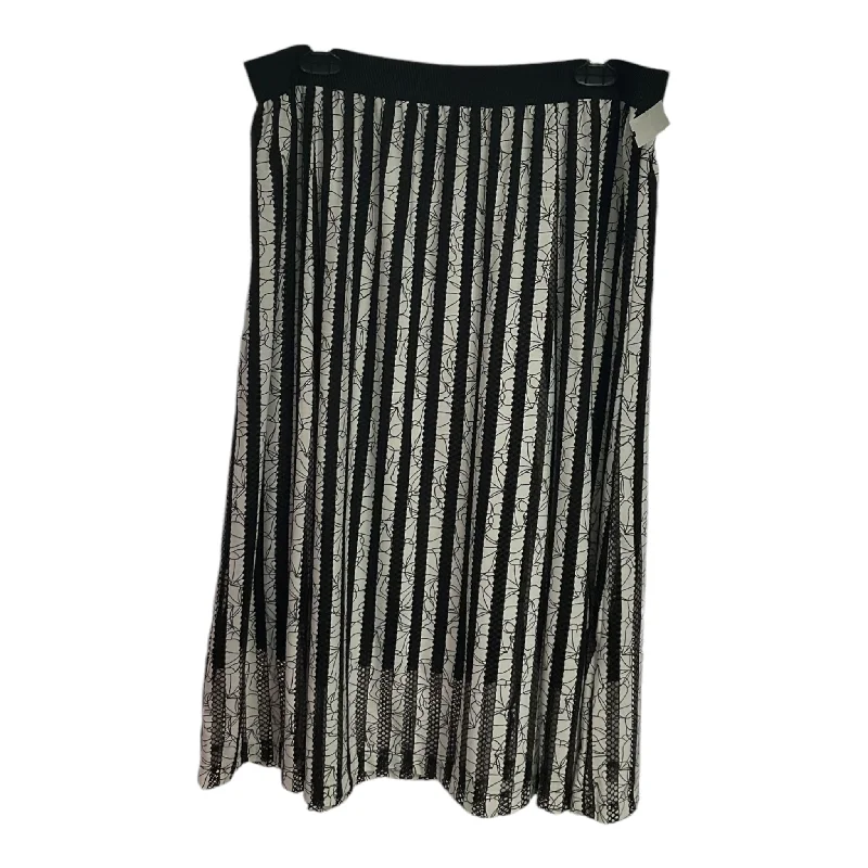 Trendy leather skirts for edgy modern looks -Skirt Maxi By Alfani In Black & White, Size: Xl