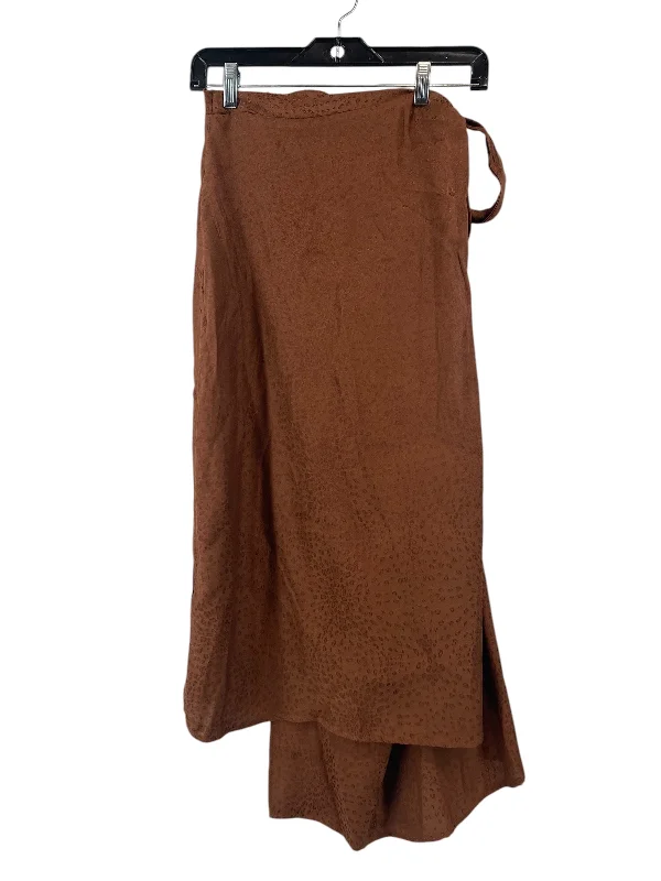 Cute pleated skirts for youthful school outfits -Skirt Midi By Clothes Mentor In Brown, Size: M