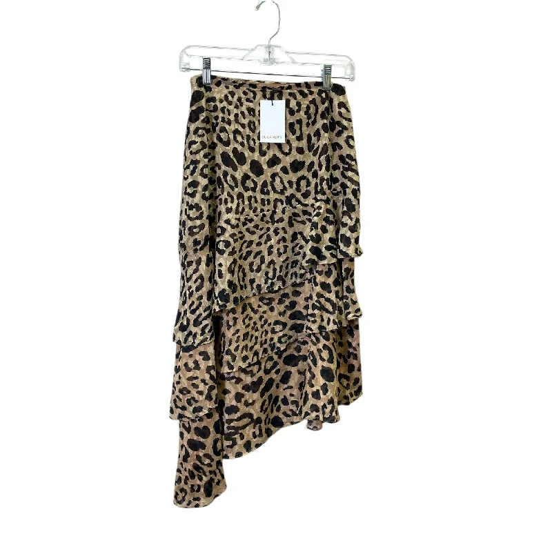 Casual linen skirts for breezy days -Skirt Maxi By Sugar Lips In Animal Print, Size:S