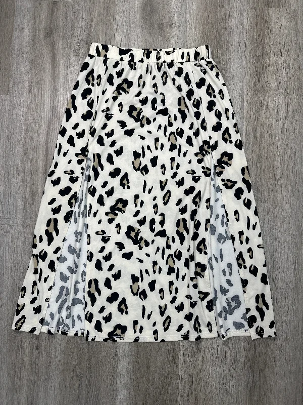 Trendy skirts with modern cutout designs -Skirt Midi By Tickled Teal In Animal Print, Size: M