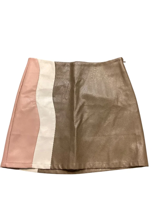 Vintage pencil skirts for nostalgic chic -Skirt Midi By Le Lis In Brown, Size: M