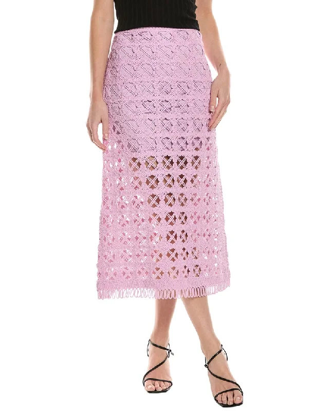 Chic bodycon dress for women with minimalistic design and sleek silhouette -Maje Knitted Skirt